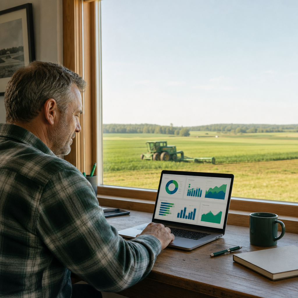 A rural business owner at work
